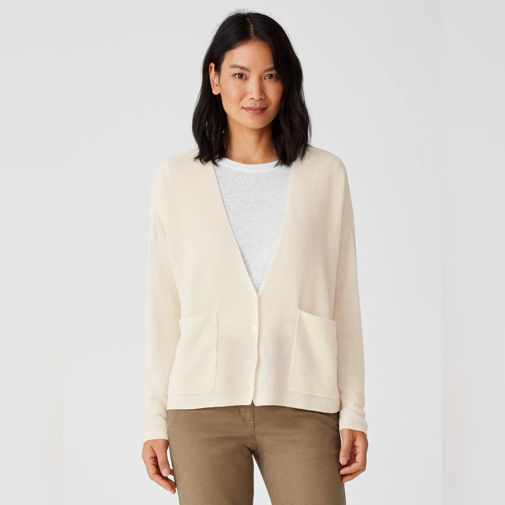 Vintage Nordstrom Town Square Oversized Merino Wool Button Cardigan Sweater Cozy